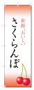 のぼり旗 さくらんぼ (W600×H1800)