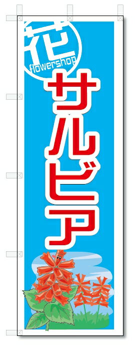 のぼり　のぼり旗　サルビア　(W600×H1800)　花・フラワー