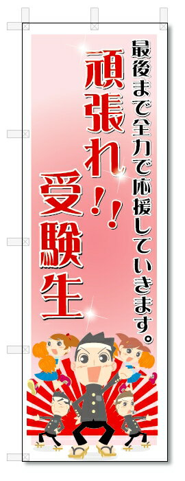 楽天のぼり君のぼり　のぼり旗　頑張れ!受験生　（W600×H1800）学習塾