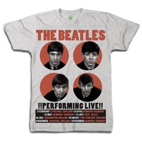 ビートルズ　デビュー50周年記念Tシャツ 1962 Performing Live (Grey Boxed)　サイズ：L