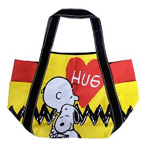 【SNOOPY'S BEAGLE HUG】PEANUTS バルーンバッグ (L) ハートハグ SNAP674