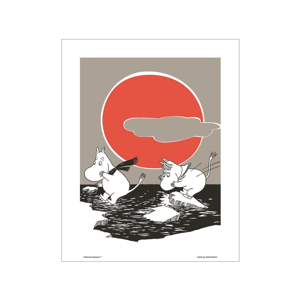 Moomin ムーミン カラーミニポスター (冬の海のムーミンとフローレン / 24×30cm）