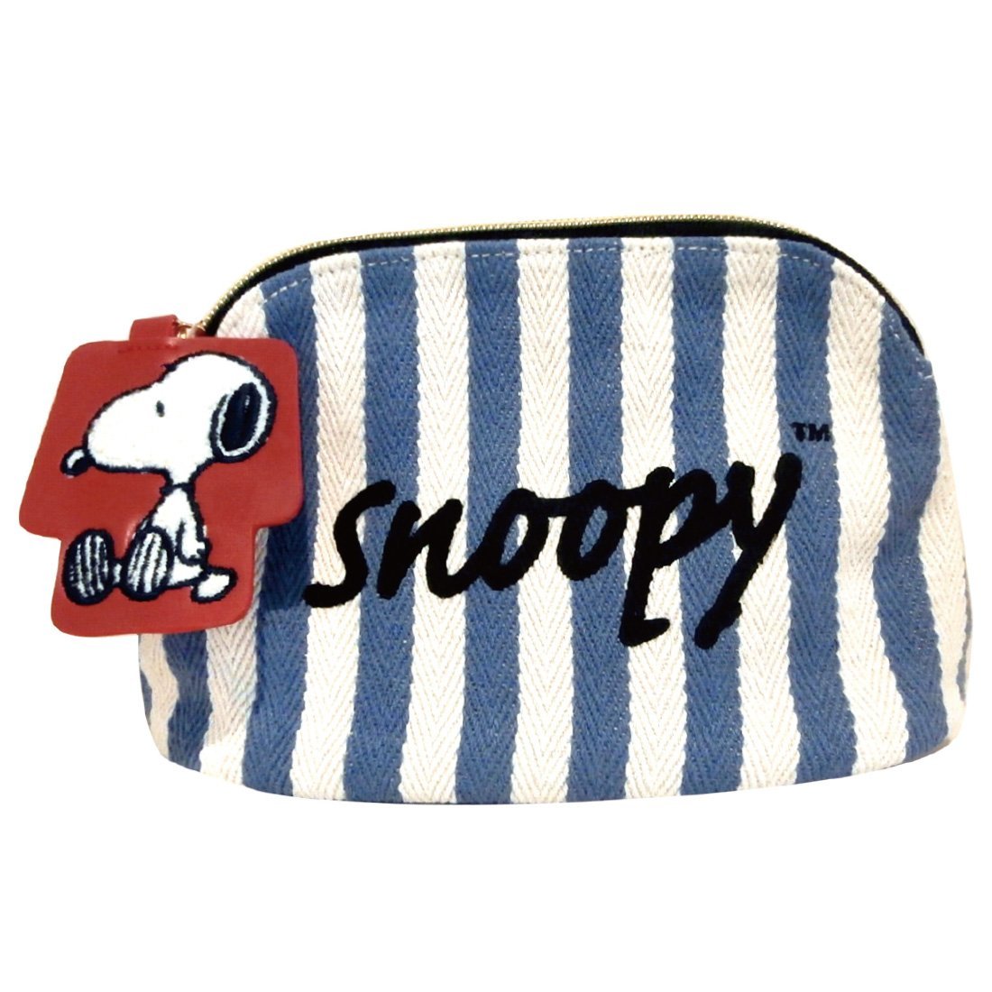 ピーナッツ ヘリンボーンコスメポーチ SNOOPY BL SNAP1512R