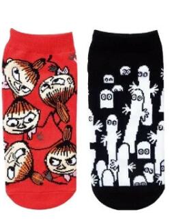 ムーミン　靴下　くつ下　ソックス　2足組　リトルミイニョロニョロ