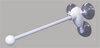 フラッグポール 3個吸盤式 割パイプ43cm N-887