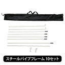 器具 スチールパイプフレームセット 10セット No.42114 (取寄商品・キャンセル不可)