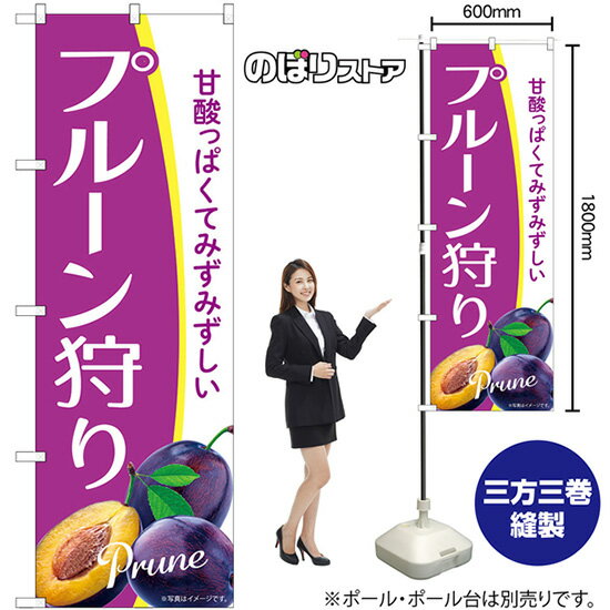 のぼり旗 プルーン狩り Prune 甘酸っぱくてみずみずしい No.54939 （受注生産品・キャンセル不可）