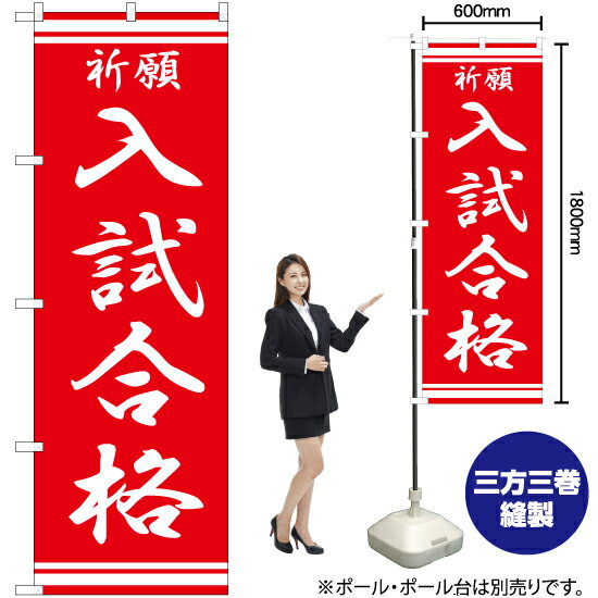 入試合格 のぼり AKB-374（受注生産品・キャンセル不可）