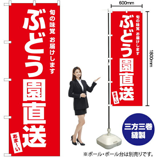 ぶどう園直送 のぼり AKB-483（受注生産品・キャンセル不可）
