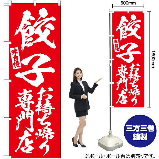 【3枚まで送料297円】餃子 お持ち帰り専門店 のぼり AKB-584 受注生産品・キャンセル不可 