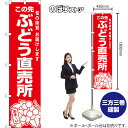 スマートのぼり旗 この先ぶどう直売所 旬の味覚 お届けします (赤) AKBS-1559 (受注生産品・キャンセル不可)(3)