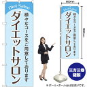 ダイエットサロン (水色) のぼり GNB-4666 (受注生産品・キャンセル不可)