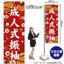 のぼり 成人式振袖 白文字 GNB-6372 (受注生産品・キャンセル不可)
