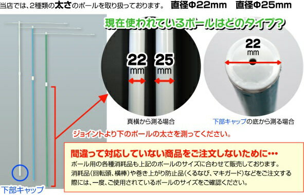 ポール用備品 回転頭 強風ポール専用 (白) ...の紹介画像3