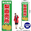 秋の味覚 梨直売所(緑) のぼり JA-263(受注生産品・キャンセル不可)