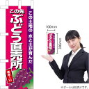 ミニのぼり この先ぶどう直売所(ピンク地) JA-818(受注生産品・キャンセル不可)