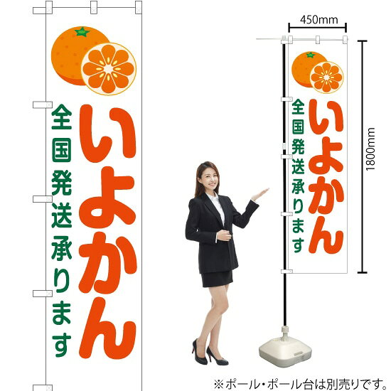 いよかん 全国発送承ります （白） スマートのぼり JAS-197（受注生産品・キャンセル不可）