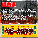 【3枚まで送料297円】ベビーカステラ (はちみつ・たまご・ミルク入り) (黄) 横幕 JY-342 (受注生産品・キャンセル不可)