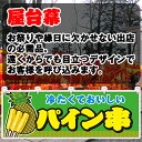 【3枚まで送料297円】パイン串 (緑) 横幕 JY-376 (受注生産品・キャンセル不可)