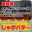 【3枚まで送料297円】じゃがバター (赤) 横幕 JY-729 (受注生産品・キャンセル不可)
