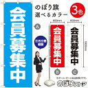 【3枚まで送料297円】会員募集中 のぼり旗 選べるカラー3色（受注生産品・キャンセル不可）