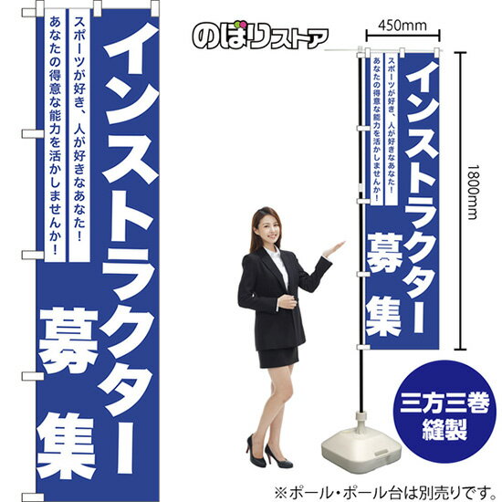 スマートのぼり旗 インストラクター募集 スポーツが好き、人が好きなあなた！あなたの得意な能力を活かしませんか！ NMBS-1226 （受注..