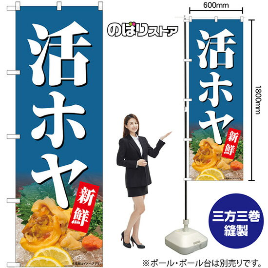 活ホヤ 新鮮 のぼり SNB-7162 （受注生産品・キャンセル不可）