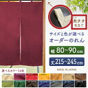 防炎 サイズオーダー のれん 無地 特注サイズ 別注サイズ(幅80~90cm×高さ215~245cm)共チチ仕立て (受注生産品・キャンセル不可)