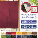 防炎 サイズオーダー のれん 無地 特注サイズ 別注サイズ(幅155~200cm×高さ215~245cm)共チチ仕立て (受注生産品・キャンセル不可)