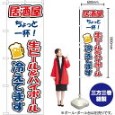 【3枚まで送料297円】ちょっと一杯 生ビール&ハイボール冷えてます のぼり YN-3260（受注生産品・キャンセル不可）