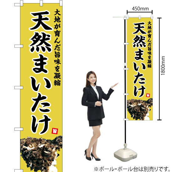 天然まいたけ（黄） スマートのぼり YNS-5375（受注生産品・キャンセル不可）