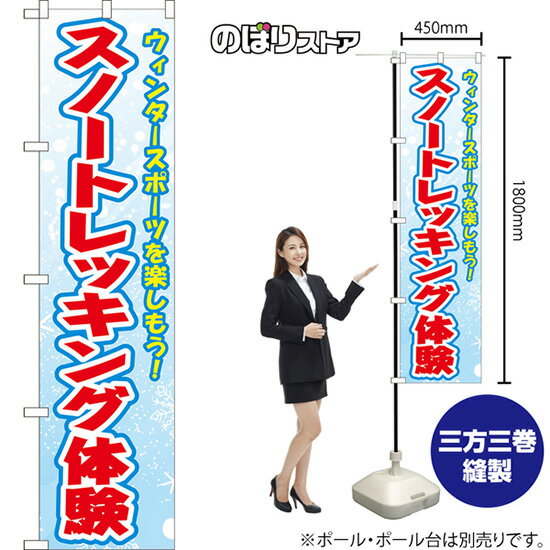 スマートのぼり スノートレッキング体験 ウィンタースポーツを楽しもう！ （水色） YNS-8680 （受注生..
