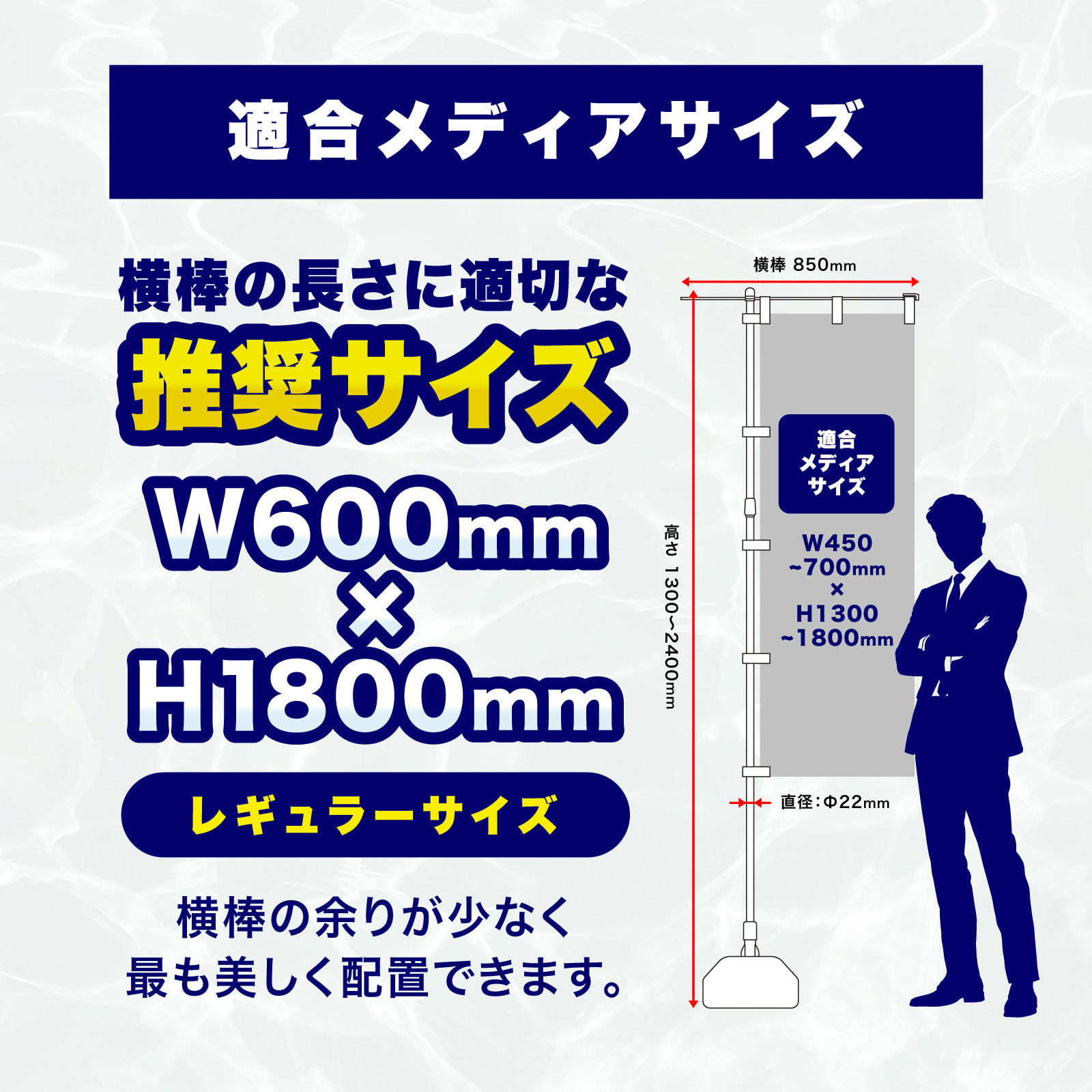 のぼり用2.4mスタンダードポール（2段伸縮） 白 993 のぼり竿 のぼり ポール 店舗用 屋外用 のぼり旗ポール 3