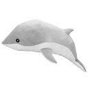 ぬいぐるみ 海の生き物 クッション 抱き枕 特大 PP綿 ふわふわ もちもち プレゼント (イルカ 全長70cm)(3)