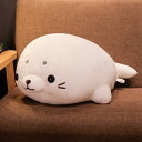 アザラシ ぬいぐるみ おもちゃ 人形 やさしい手触り 赤ちゃん 子供 ギフト プレゼント 抱き枕 添い寝枕 多機能 置物 クリスマス 60cm プレゼント ホワ...