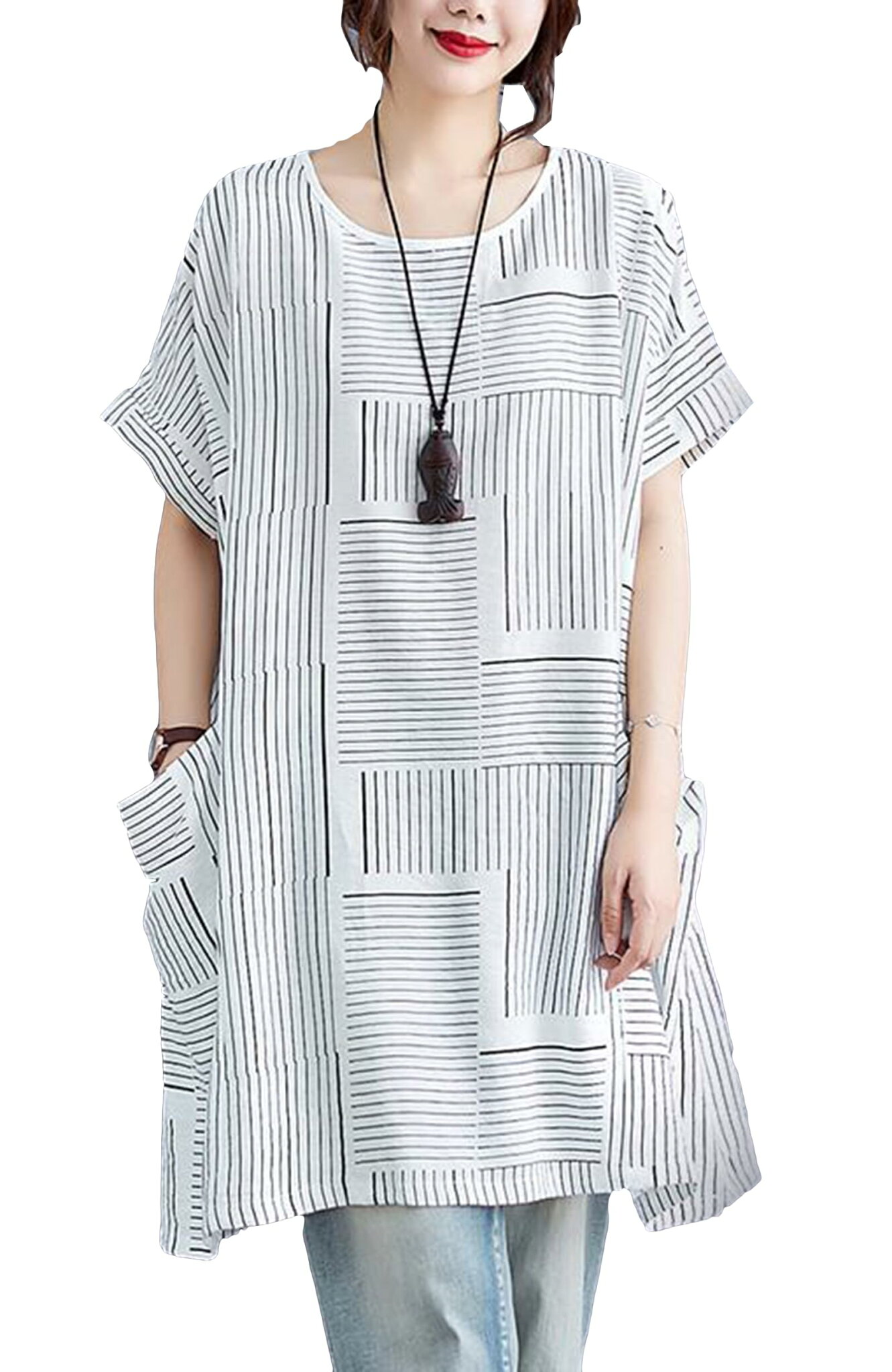 シャツ ブラウス レディース 夏服 トップス カジュアル シャツ カットソー 薄手 ゆったり シャツ 半袖Tシャツ リネンコットン シャツ