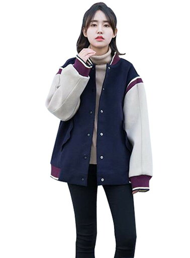 レディース スタジャン ジャケット ラシャコート 野球 ジャケット 長袖 大きいサイズ アウター 通学 学生 シンプル おしゃれ レディース スタジャン ジャケット ラシャコート 野球 ジャケット 長袖 大きいサイズ アウター 通学 学生 シンプル おしゃれ