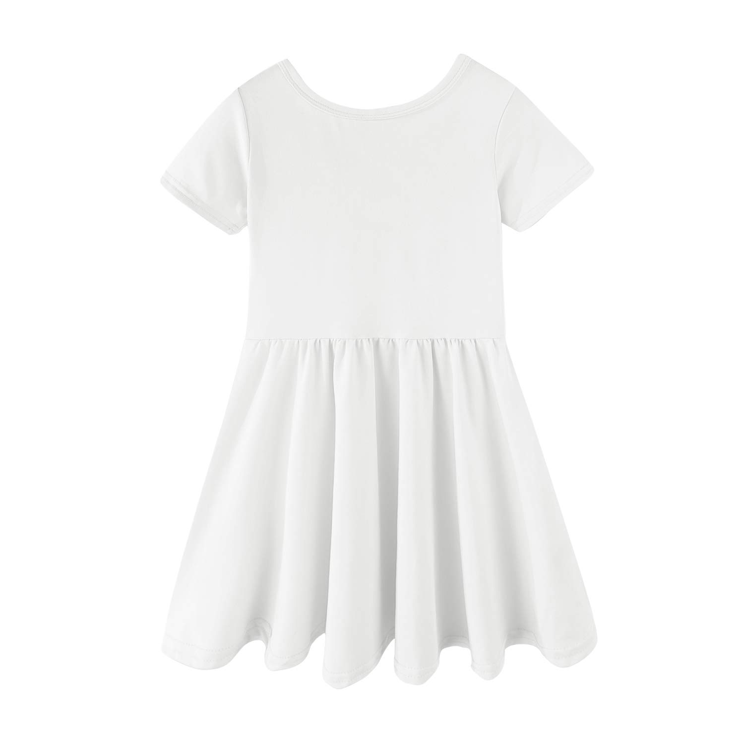ワンピース 夏 キッズ 半袖 Aライン バッククロス カジュアル 子供服 女の子