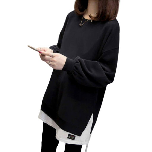トレーナー レディース スウェット トップス 長袖 プルオーバー パーカー 重ね着風 スウェット カットソー tシャツ 薄手 無地 丸首 プルオーバーパーカー レイヤード風 チュニック ルームウェア 部屋着 韓国 トレーナー レディース スウェット トップス 長袖 プルオーバー パーカー 重ね着風 スウェット カットソー tシャツ 薄手 無地 丸首 プルオーバーパーカー レイヤード風 チュニック ルームウェア 部屋着 韓国