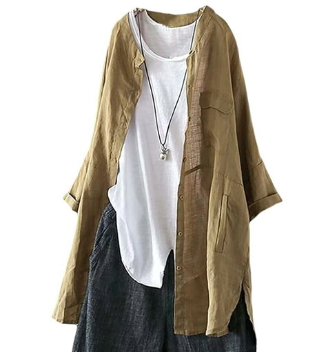 ロングシャツ レディース シャツ ロング カーディガン 七分袖 カジュアル 無地 ゆったり 大きいサイズ 体型 ロングシャツ レディース シャツ ロング カーディガン 七分袖 カジュアル 無地 ゆったり 大きいサイズ 体型