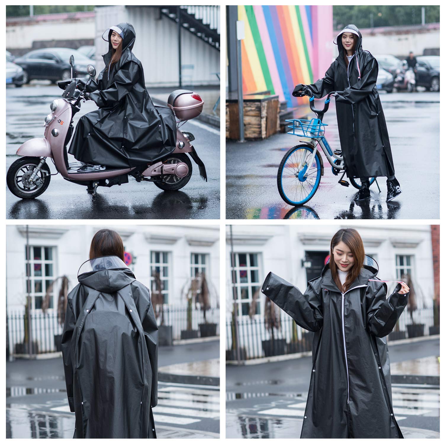 魔法レインコート レディース メンズ レインコート おしゃれ ポンチョ かっぱ 通勤通学 収納袋付き 完全防水 男女兼用