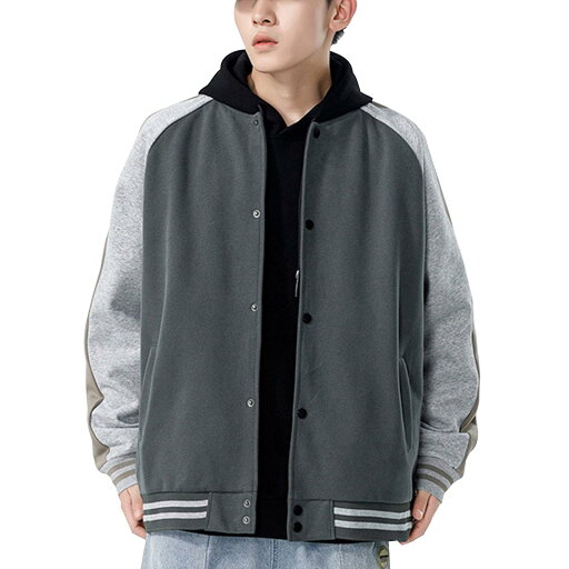 スタジャン メンズ ライトジャケット 野球服 スナップ 前開き 袖リブ カジュアル 通勤 アウトドア 春秋 M~2XL スタジャン メンズ ライトジャケット 野球服 スナップ 前開き 袖リブ カジュアル 通勤 アウトドア 春秋 M~2XL