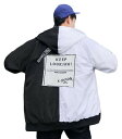メンズ フード ジャケット ゆったり 長袖 ジャンパー 切り替え バイカラー アウター おしゃれ秋服 韓国ファッション スポーツウェア