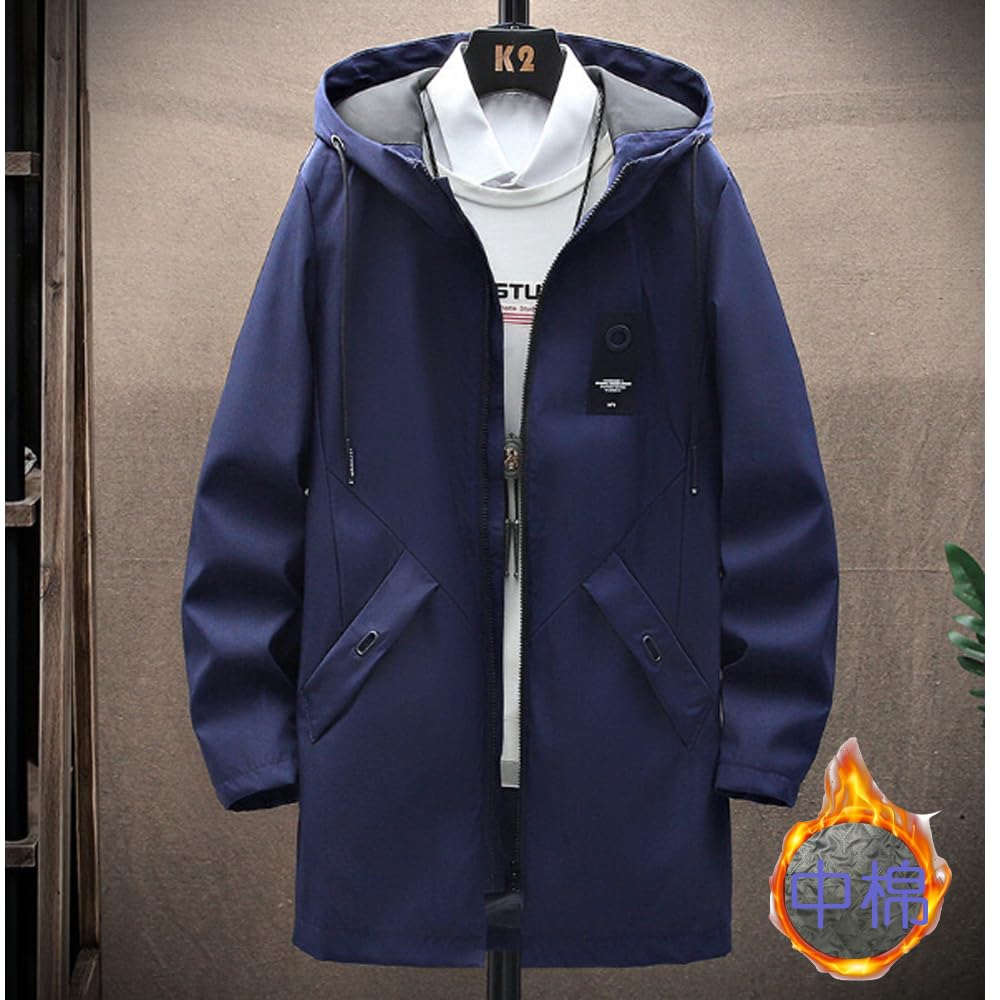 コート メンズ ジャケット 中棉 暖かい カジュアル ビジネス フード付き ジャケット 防風防寒 大きいサイズ メンズ冬服