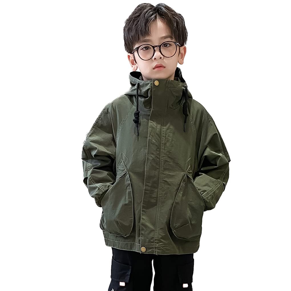 ボーイズ 子供服 ジャケット トップス 春秋 防風 フード付き マウンテンパーカー 普段着 シンプル 通学 カジュアル 人気