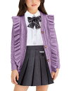 カーディガン 制服セーター ガールズ 無地 長袖 前開き 厚手 防寒保温 おしゃれ 可愛い 女の子 春秋冬 子供服 プレゼント ギフト クリスマスプレゼント