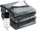 掛け敷き兼用 188×130cm電気ひざ掛け 電気ブランケット 3分速暖 ダニ退治 7段階温度調整 6段階切タイマー ふわふわ 自動電源オフ 恒温加熱 過熱保護...