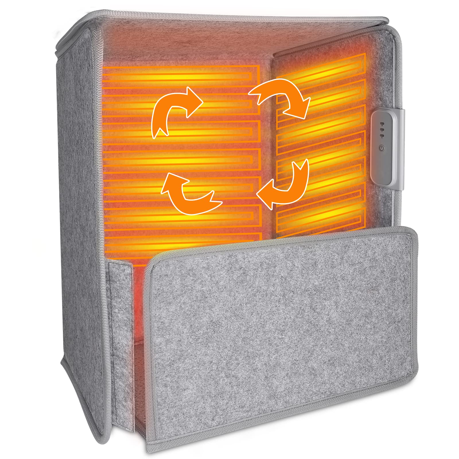 パネルヒーター 足元ヒーター デスクヒーター 暖房 踏み型 節電対策 省エネ 速暖 折りたたみ可能 4時間自動電源オフ 3段階の温度 安全装置 オフィス 職場 テレワーク