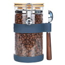 コーヒー豆キャニスター ガラス コーヒー豆保存容器付属のスプーン 密閉 気密ボトル 保存瓶 食品保存ボトル密封容器 貯蔵 砂糖 紅茶 珈琲豆 海藻 ガラスびん