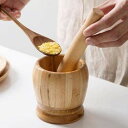 キッチン用品 2点セット 調理器具 研削ボウル 木製 搗き器 スパイスボールセット 生姜、スパイス、ガーリックなど 研削ボウル 洗い便利